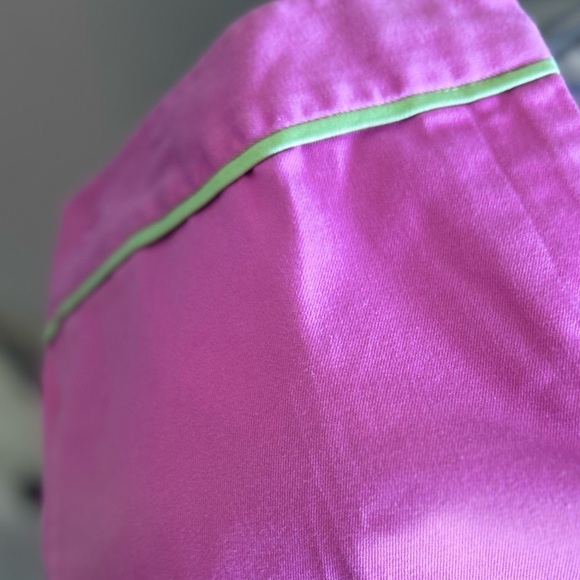 Lilly Pulitzer Pink and Green Polo Shirt & Short Set Vintage XL & Size 10 - Picture 3 of 16